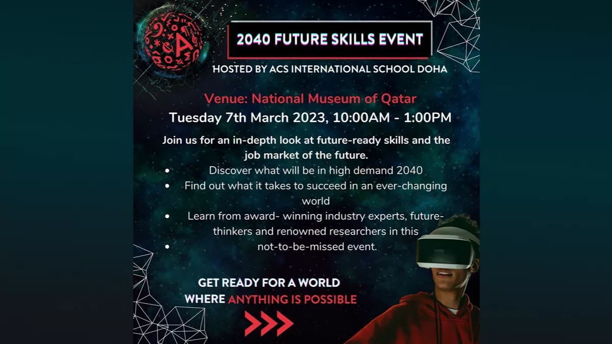 2040 Future Skills Event to be hosted by ACS Doha
