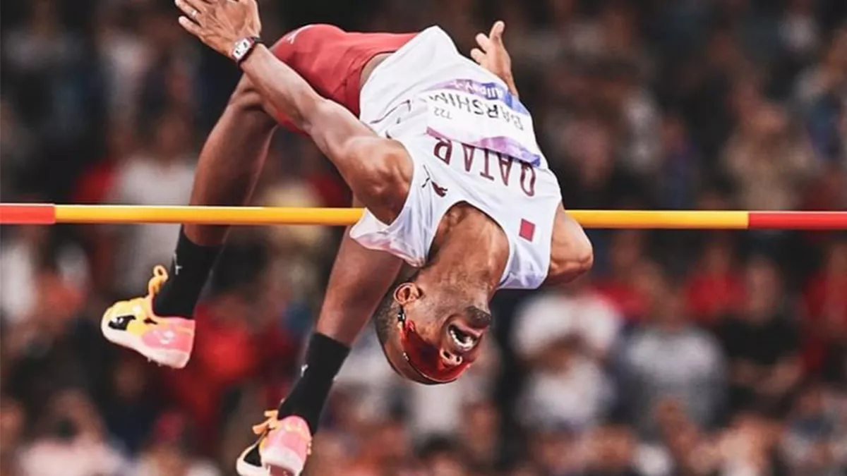 Qatari high jumper Mutaz Essa Barsham won the third Asian Games gold medal on Wednesday