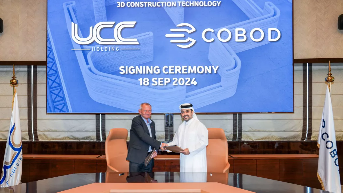 Qatar’s UCC Holding and Denmark’s COBOD signs contract to supply the world’s largest third-generation 3D printers 