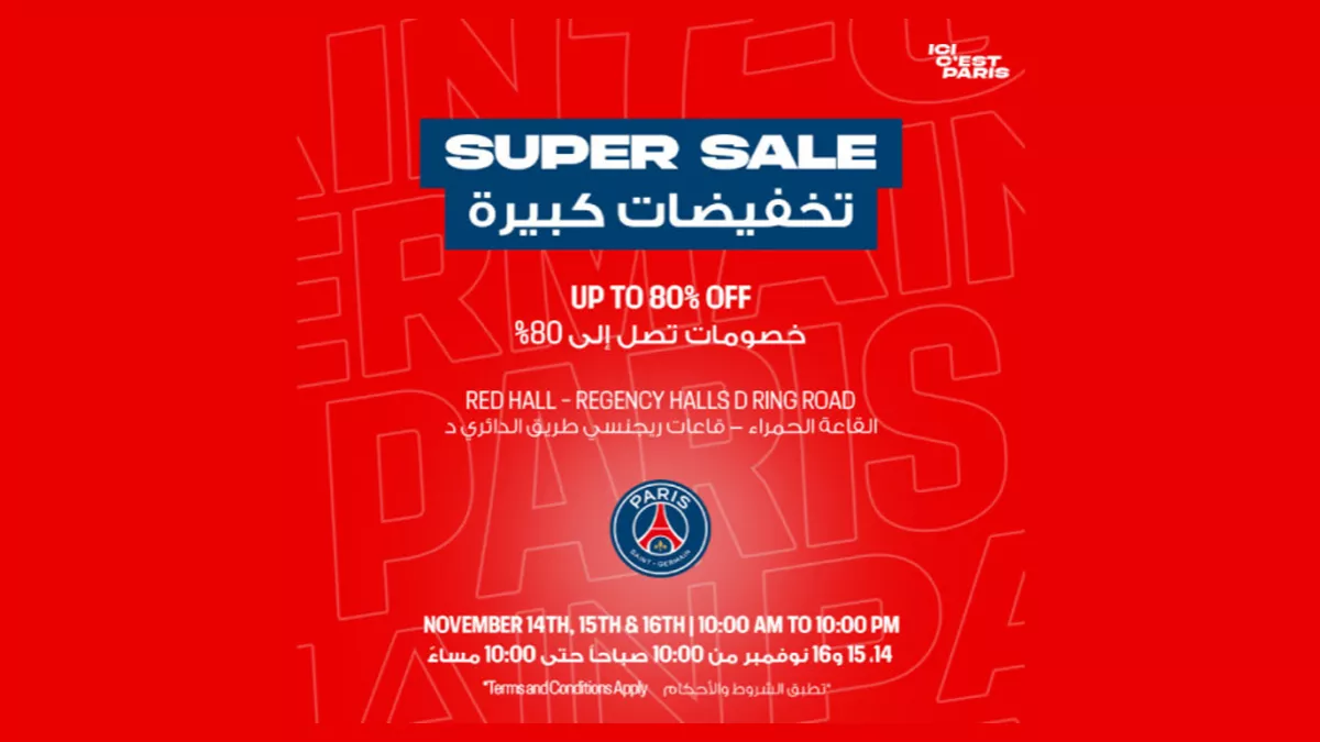 Paris Saint-Germain Super Sale at Regency Halls from November 14 to 16