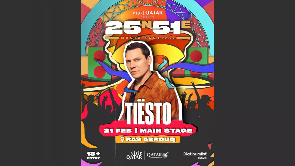 Tiesto live at 25N 51E Music Festival on February 21