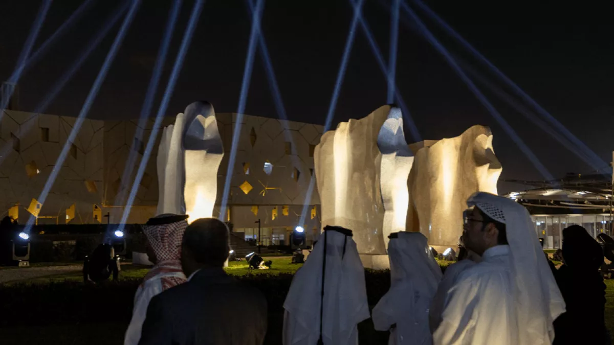 One of Qatar Foundation’s public artwork collections - Al Azzm sculpture was inaugurated at the Education City 