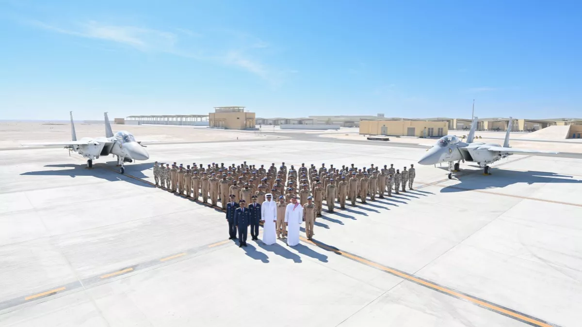Amir inaugurated the strategic fighter jet wing No. 5 Ababil - F15 QA of the Qatar Amiri Air Force
