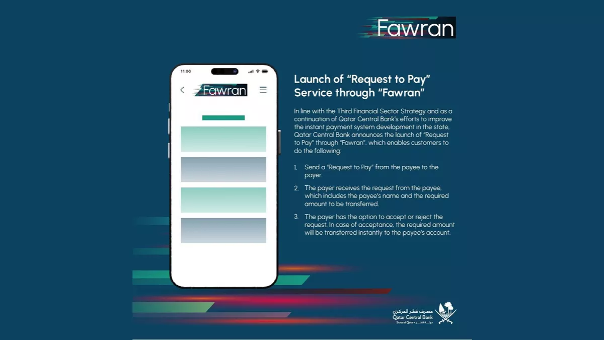 QCB announced the launch of "Request to Pay" option through "Fawran" service