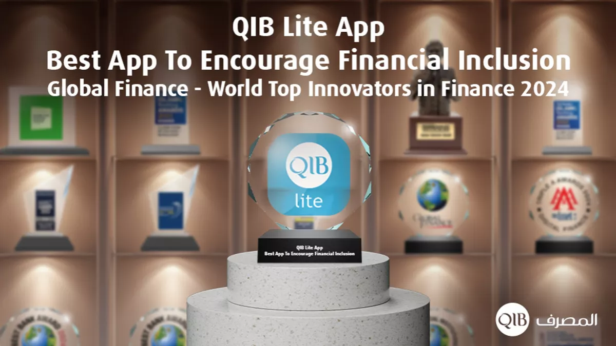 Qatar Islamic Bank received the “Best App to Encourage Financial Inclusion” award for its QIB Lite App