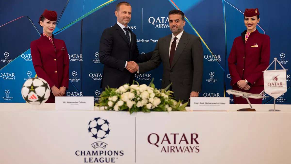 Qatar Airways announced its partnership with the UEFA Champions League in a deal that extends till 2030