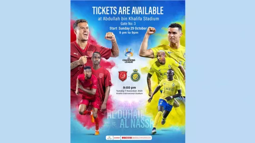 Al Nassr Squad match against Al Duhail on November 7; Tickets on sale from October 29