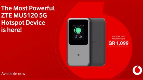 Vodafone Qatar and ZTE Corporation launches the new 5G Hotspot MU5120 