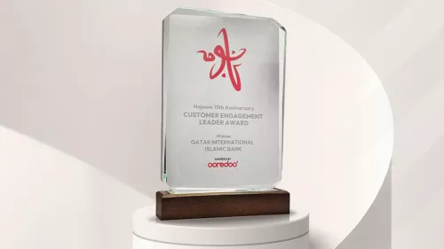 Ooredoo has awarded QIIB the ‘Leadership Award in Customer Engagement’