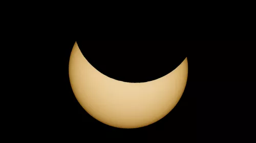 Partial solar eclipse over Qatar sky on Oct 25