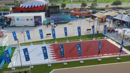 New World Records title for largest football mosaic (flag) for Qatar