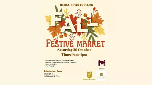 Spend your time at leisure visiting Fall Festive Market at Doha Sports Park