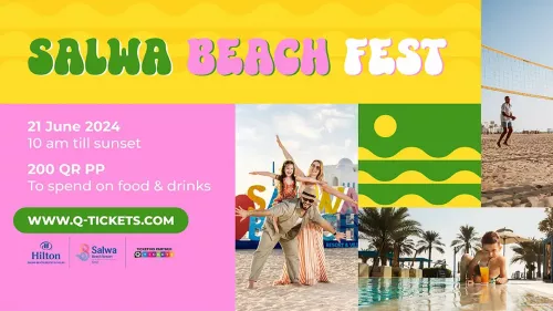 Salwa Beach Fest on June 21 at Hilton Beach Resort and Villas