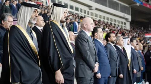 President of the Qatar Olympic Committee HE Sheikh Joaan bin Hamad Al Thani attends opening ceremony of 25th Arabian Gulf Cup